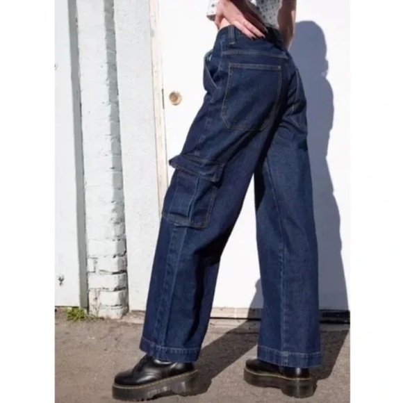 Brandy Melville Denim - Brandy Melville John Galt Tatum Wide Leg Cargo Carpenter Jeans S